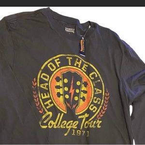 Head of Class College Tour 1971 Cremieux Long Sleeve Tee Shirt Vintage Design